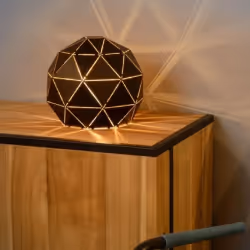 Lucide OTONA - Lampe De Table - Ø 25 cm - Noir