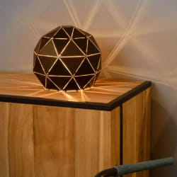 Lucide OTONA - Lampe De Table - Ø 25 cm - Noir