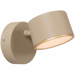 La lampe murale Lucide GIAN dégage une élégance intemporelle avec sa finition taupe moderne et son design métallique épuré. É ...