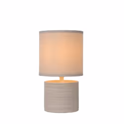 Lucide GREASBY - Lampe De Table - Ø 14 cm - Créme
