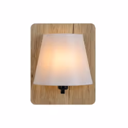 Lucide 77281/01/76 Idaho Applique Murale, E14, 15 W, Bois Clair, Opalin, 12,5 x 12,5 x 25 cm