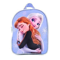 Disney Frozen – La Reine des Neiges Elsa Anna Olaf Sac à dos pour enfant avec compartiment principal et filet à boissons Bleu cla