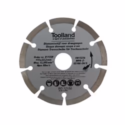 Toolland BD12150, Disque de coupe, Moyeu plat, pierre, Brique, Marbre, Granit, 2,22 cm, 15 cm, 7 mm