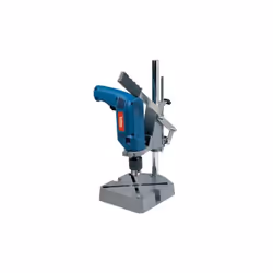 base avec trous de montage pour fixation sur établi • pour perceuses avec mandrin de 38mm à 43mm • profondeur de perçage régl ...