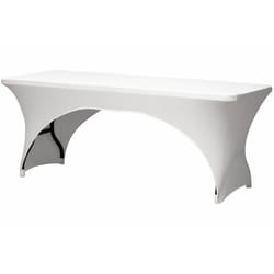 Couvert de table rectangulaire - arqué - couleur white.