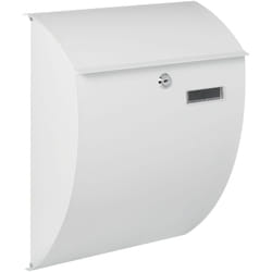 Perel - Boîte aux lettres Nice, boîte aux lettres murale extérieure, partie avant courbée, avec porte-nom serrure et clapet verrouillable 2 clés,