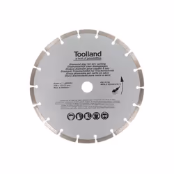Toolland BD10230, Disque de coupe, Moyeu plat, pierre, Brique, Marbre, Granit, 2,22 cm, 23 cm, Métallique
