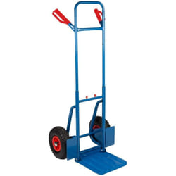Toolland - Diable pliant, chariot pliable, chariot de transport, diable pliable, portable, plateforme, diable de déménagement 2 roues, acier, bleu,