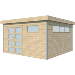 Gardenas - Chalet en bois profil aluminium contemporain 14.82 m² Sans option