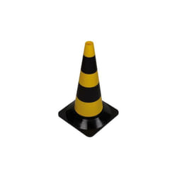 Cône de signalisation jaune/noir - 50 cm