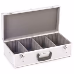Perel Coffret pour 80 CD, verrouillage à clé, 2 clés, aluminium, 565 x 265 x 170 mm Cette boîte en aluminium est idéale pour ...
