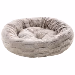Panier rond élégance gris ø50 cm pour chien ou chat Matériau : peluche avec rembourrage : fibre polyester Fond anti-dérapant  ...
