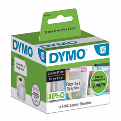 DYMO LW - Étiquettes multi-usages - 32 x 57 mm - S0722540, Blanc, Imprimante d'étiquette adhésive, Papier, Amovible, Rectangl ...