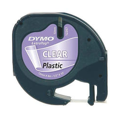 DYMO 12mm LetraTAG Plastic tape ruban d'étiquette
