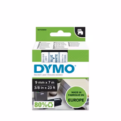 DYMO D1 - Standard Étiquettes - Bleu sur blanc - 9mm x 7m