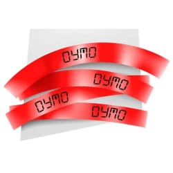 DYMO D1 - Standard Étiquettes - Noir sur rouge - 19mm x 7m