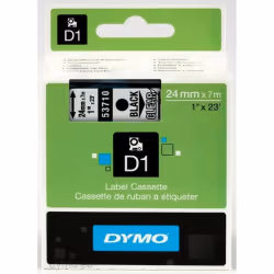 DYMO D1 - Standard Étiquettes - Noir sur transparent - 24mm x 7m