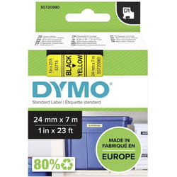 DYMO D1 - Standard Étiquettes - Noir sur jaune - 24mm x 7m