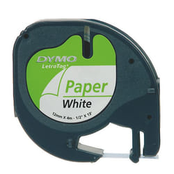 DYMO 12mm LetraTAG Paper tape ruban d'étiquette