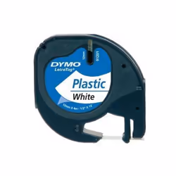 DYMO 12mm LetraTAG Plastic tape, Polyester, Belgique, 4 m, 1 pièce(s), 19 mm, 93 mm