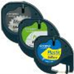DYMO LetraTag assorted 3 pack ruban d'étiquette