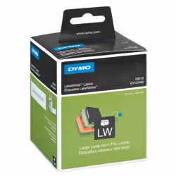 DYMO LW -Étiquettes pour classeurs grand format - 59 x 190 mm - S0722480, Blanc, Imprimante d'étiquette adhésive, Papier, Per ...