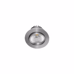Spot encastré rond orientable. Fonte d'aluminium. Fixation par ressorts. Faisceau 38°. Convertisseur non dimmable déporté fou ...