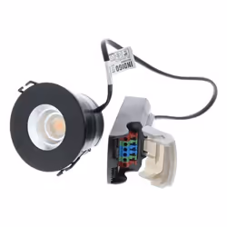 Downlight encastré rond fixe 4 en 1. 2700K, 3000K, 4000K ou 6000K au choix via un interrupteur à l'arrière du luminaire. Fixa ...