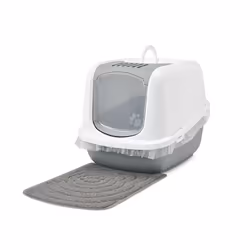 Savic Nestor Jumbo Chat Toilettes couvertes pour animaux de compagnie Gris, Blanc - Vue supplémentaire 6