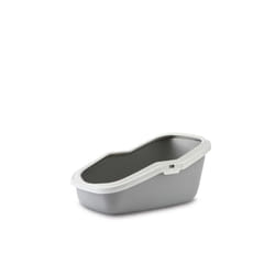 Savic Aseo Chat Toilettes ouvertes pour animaux de compagnie Gris, Blanc