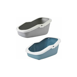 Bac à litière pour chat Toilette haute pour chats WC BLEU