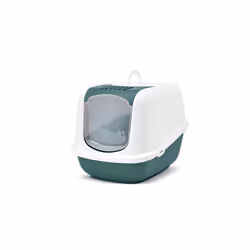 Savic Nestor Jumbo, Chat, Toilettes couvertes pour animaux de compagnie, Vert, Blanc, Plastique, 665 mm, 485 mm