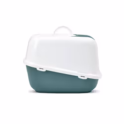 Savic Nestor Jumbo Chat Toilettes couvertes pour animaux de compagnie Vert, Blanc