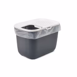 Savic Hop In Chat Toilettes avec entrée par le haut Gris, Blanc