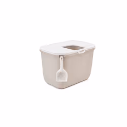 Savic Hop in Chat Toilettes avec entrée par le haut Beige, Blanc