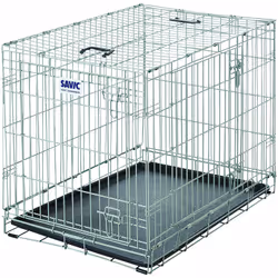 La cage pliable Dog Residence SAVIC se plie et se déplie très facilement pour un faible encombrement. Livrée avec un bac en p ...