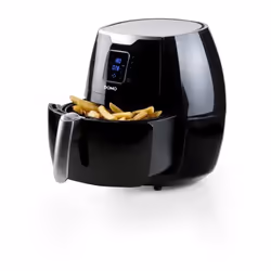 Domo DELI-FRYER XXL Unique 5,5 L Autonome Friteuse d’air chaud Noir, Argent