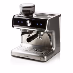Domo DO720K, Machine à expresso, 2 L, Café en grains, Broyeur intégré, 1550 W, Noir, Acier inoxydable