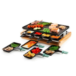 Domo DO9246G raclette 8 personne(s) 1200 W Noir, Bois