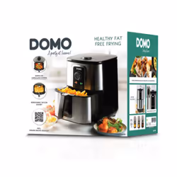 Domo DO536FR friteuse Unique 5,5 L 1800 W Friteuse d’air chaud Noir, Argent