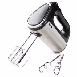 Domo DO9258M, Batteur à main, Noir, Acier, Batteur, Pétrisseur, Mélange, 1,1 m, Rotatif, 800 W