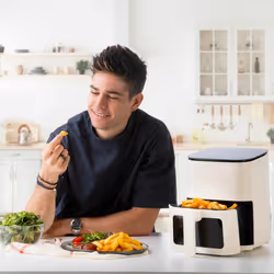 Domo DO541FR friteuse Unique 3,5 L Autonome 1350 W Friteuse d’air chaud Blanc