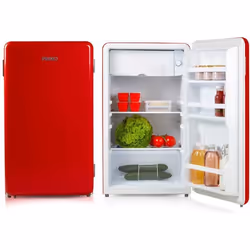 PRIMO PR152RKR Réfrigérateur Table Top Rétro - Pose Libre - 93L - E - Rouge