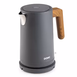 Domo Wood You, 1,7 L, 2200 W, Gris, Indicateur de niveau d'eau, Arrêt de sécurité en cas de surchauffe, Sans fil