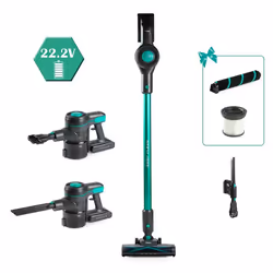 PRIMO PR509SV 3-in-1 Aspirateur balai Sans fil - Aspirateur sans sac - Dépoussiéreur - Gris/Vert