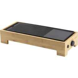 DO9270G électrique Barbecue revêtement anti-adhésif bois, noir Y193463 - Domo