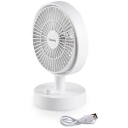 Domo - Ventilateur de table Li-ion batt. 5V - Rechargeable usb - Diametre 15 cm - 10 vitesses