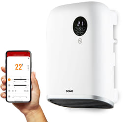 Chauffage pour salle de bain - 2000 W - Domo - DO7357F - Wifi + télécommande - Fonction éco - Ecran led - Mural / pose libre - Blanc