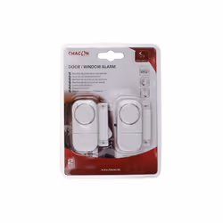 Chacon Lot de 2 mini-alarmes d'ouverture et avertisseur d'entrée, Mur, Blanc