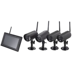 Kit 4 caméras sans fil avec écran - Chacon - Fixe - Noir - 2MP - Objet connecté